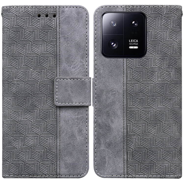 Geometric Embossed Leather Phone Case, For Xiaomi 13 5G, For Xiaomi 13 Pro, For Xiaomi Redmi Note 12 5G, For Xiaomi Redmi Note 12 Pro 5G
