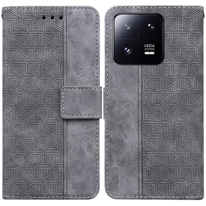 Geometric Embossed Leather Phone Case, For Xiaomi 13 5G, For Xiaomi 13 Pro, For Xiaomi Redmi Note 12 5G, For Xiaomi Redmi Note 12 Pro 5G