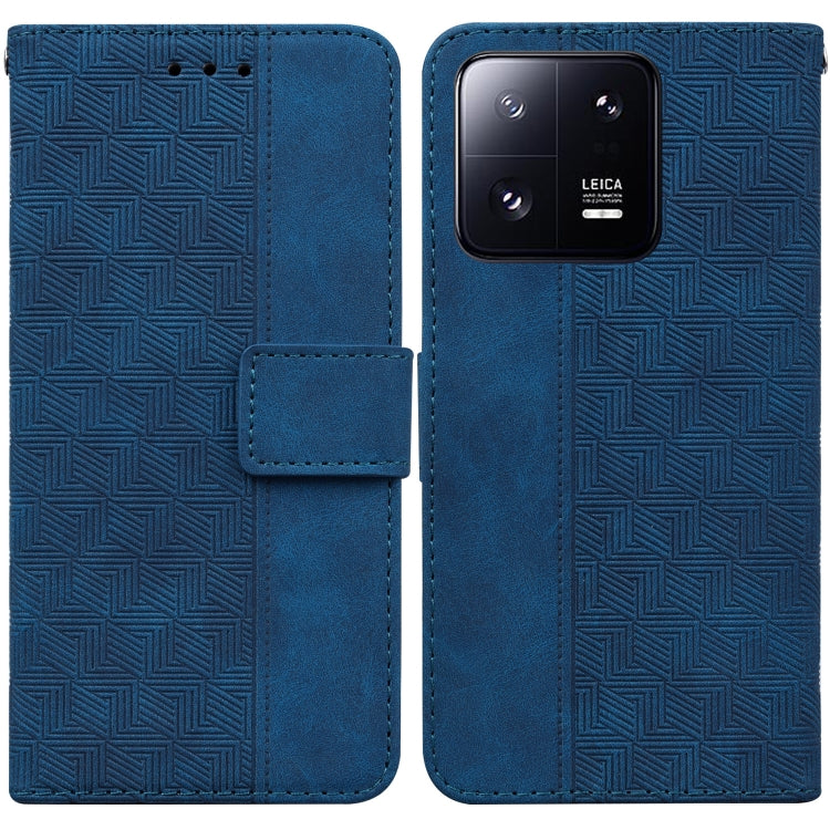 Geometric Embossed Leather Phone Case, For Xiaomi 13 5G, For Xiaomi 13 Pro, For Xiaomi Redmi Note 12 5G, For Xiaomi Redmi Note 12 Pro 5G