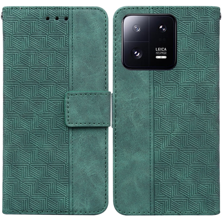 Geometric Embossed Leather Phone Case, For Xiaomi 13 5G, For Xiaomi 13 Pro, For Xiaomi Redmi Note 12 5G, For Xiaomi Redmi Note 12 Pro 5G