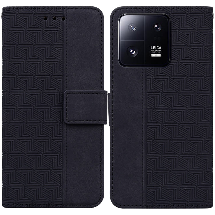 Geometric Embossed Leather Phone Case, For Xiaomi 13 5G, For Xiaomi 13 Pro, For Xiaomi Redmi Note 12 5G, For Xiaomi Redmi Note 12 Pro 5G