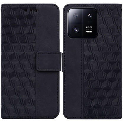 Geometric Embossed Leather Phone Case, For Xiaomi 13 5G, For Xiaomi 13 Pro, For Xiaomi Redmi Note 12 5G, For Xiaomi Redmi Note 12 Pro 5G