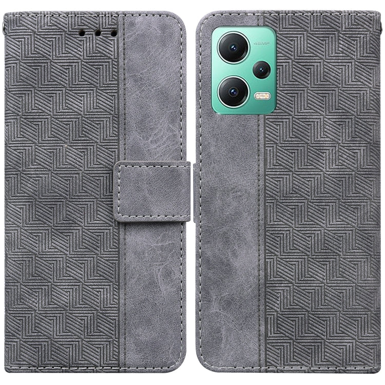 Geometric Embossed Leather Phone Case, For Xiaomi 13 5G, For Xiaomi 13 Pro, For Xiaomi Redmi Note 12 5G, For Xiaomi Redmi Note 12 Pro 5G