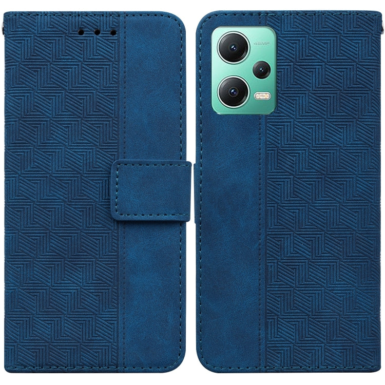 Geometric Embossed Leather Phone Case, For Xiaomi 13 5G, For Xiaomi 13 Pro, For Xiaomi Redmi Note 12 5G, For Xiaomi Redmi Note 12 Pro 5G