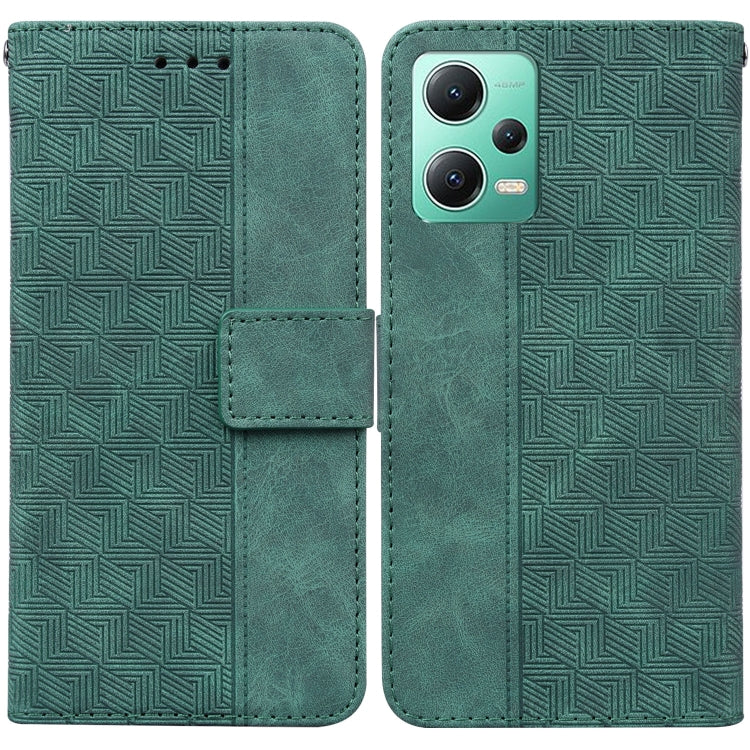Geometric Embossed Leather Phone Case, For Xiaomi 13 5G, For Xiaomi 13 Pro, For Xiaomi Redmi Note 12 5G, For Xiaomi Redmi Note 12 Pro 5G