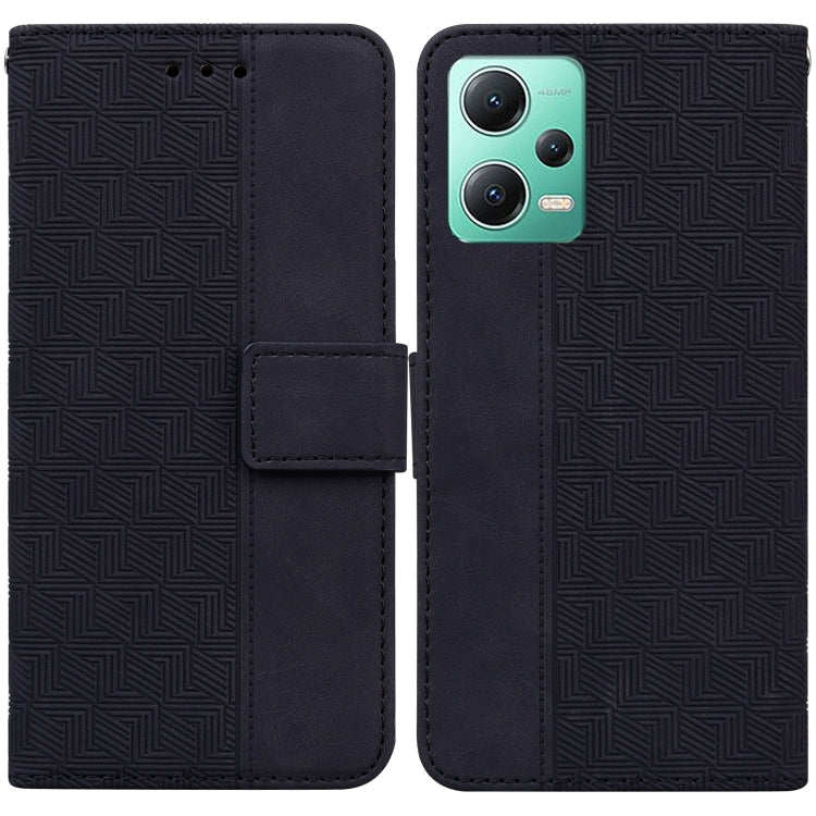Geometric Embossed Leather Phone Case, For Xiaomi 13 5G, For Xiaomi 13 Pro, For Xiaomi Redmi Note 12 5G, For Xiaomi Redmi Note 12 Pro 5G