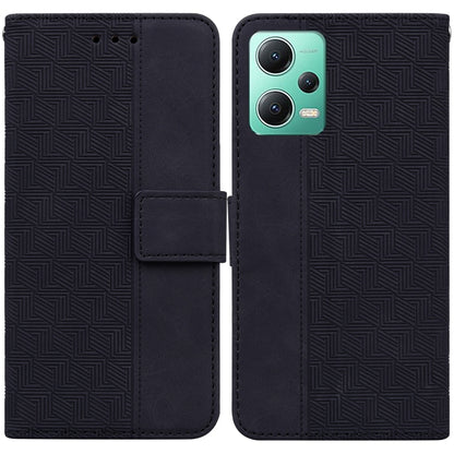 Geometric Embossed Leather Phone Case, For Xiaomi 13 5G, For Xiaomi 13 Pro, For Xiaomi Redmi Note 12 5G, For Xiaomi Redmi Note 12 Pro 5G