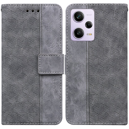 Geometric Embossed Leather Phone Case, For Xiaomi 13 5G, For Xiaomi 13 Pro, For Xiaomi Redmi Note 12 5G, For Xiaomi Redmi Note 12 Pro 5G