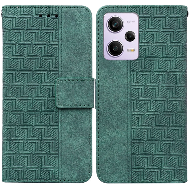 Geometric Embossed Leather Phone Case, For Xiaomi 13 5G, For Xiaomi 13 Pro, For Xiaomi Redmi Note 12 5G, For Xiaomi Redmi Note 12 Pro 5G