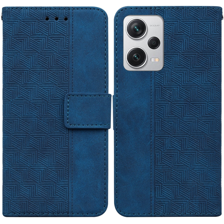 Geometric Embossed Leather Phone Case, For Xiaomi Redmi Note 12 Pro+