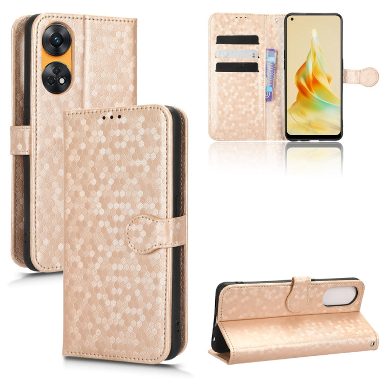 Honeycomb Dot Texture Leather Phone Case, For OPPO A58 5G, For OPPO Reno8 T 4G, For OPPO Reno9 Pro, For OPPO Reno9 Pro+