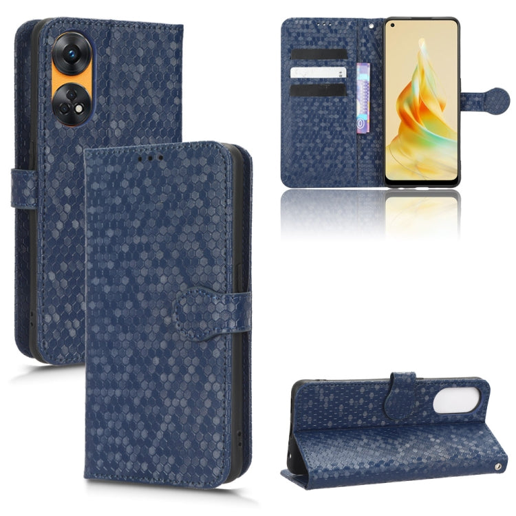 Honeycomb Dot Texture Leather Phone Case, For OPPO A58 5G, For OPPO Reno8 T 4G, For OPPO Reno9 Pro, For OPPO Reno9 Pro+