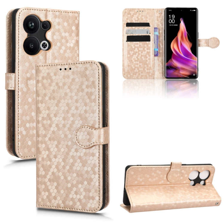 Honeycomb Dot Texture Leather Phone Case, For OPPO A58 5G, For OPPO Reno8 T 4G, For OPPO Reno9 Pro, For OPPO Reno9 Pro+