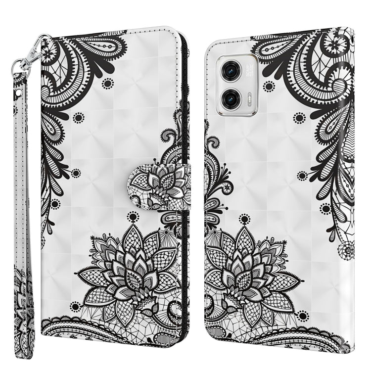 3D Painting Pattern TPU + PU Leather Phone Case, For Motorola Moto G73, For OnePlus 11