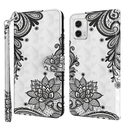 3D Painting Pattern TPU + PU Leather Phone Case, For Motorola Moto G73, For OnePlus 11