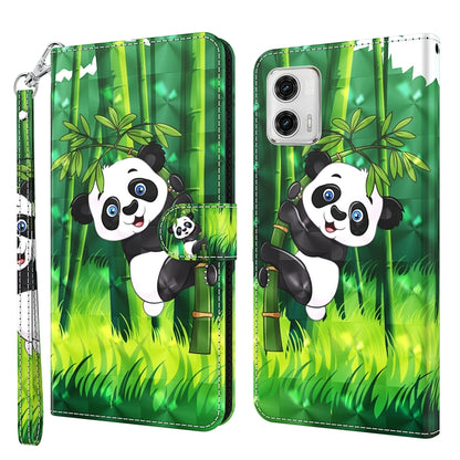 3D Painting Pattern TPU + PU Leather Phone Case, For Motorola Moto G73, For OnePlus 11