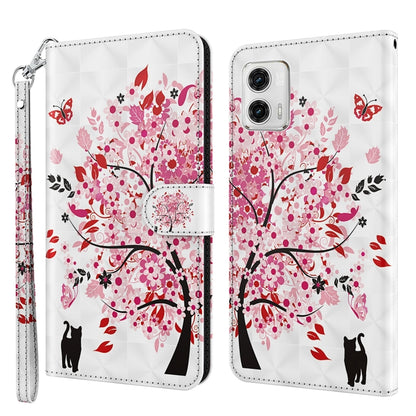 3D Painting Pattern TPU + PU Leather Phone Case, For Motorola Moto G73, For OnePlus 11