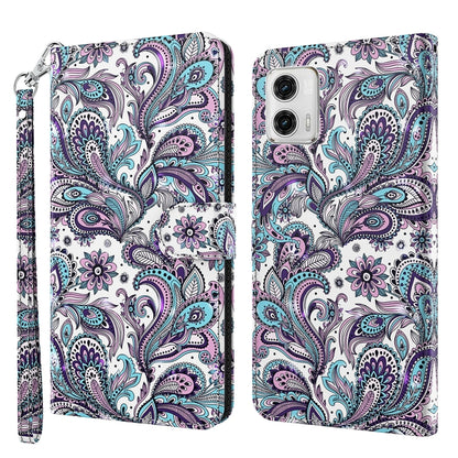 3D Painting Pattern TPU + PU Leather Phone Case, For Motorola Moto G73, For OnePlus 11