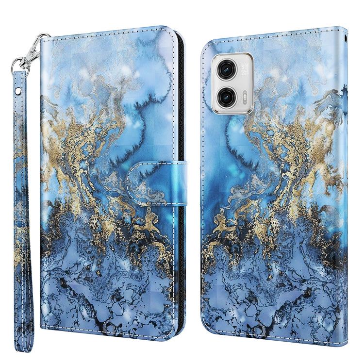 3D Painting Pattern TPU + PU Leather Phone Case, For Motorola Moto G73, For OnePlus 11