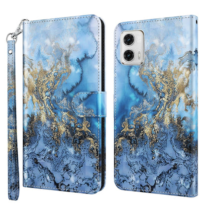 3D Painting Pattern TPU + PU Leather Phone Case, For Motorola Moto G73, For OnePlus 11
