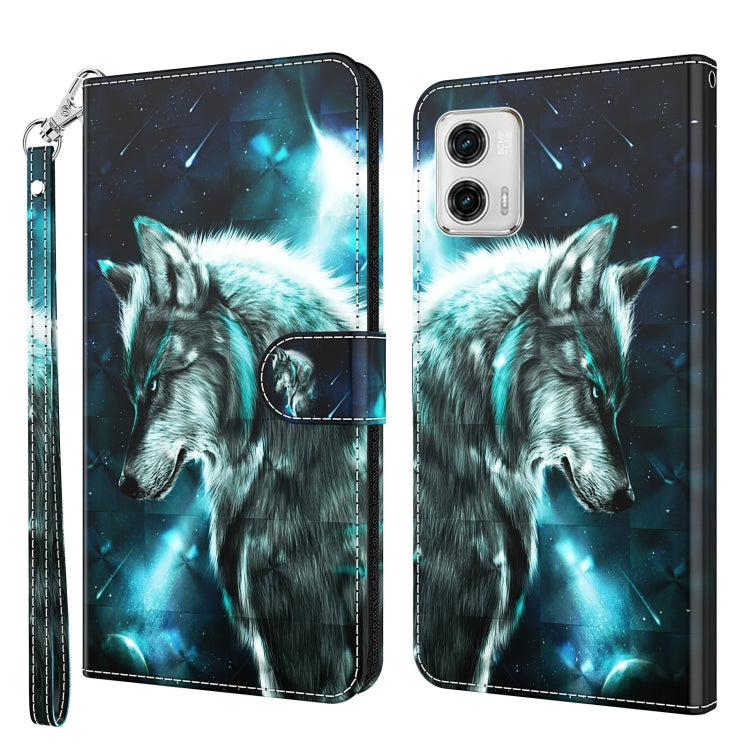 3D Painting Pattern TPU + PU Leather Phone Case, For Motorola Moto G73, For OnePlus 11