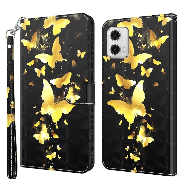 3D Painting Pattern TPU + PU Leather Phone Case, For Motorola Moto G73, For OnePlus 11