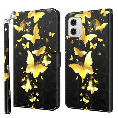 3D Painting Pattern TPU + PU Leather Phone Case, For Motorola Moto G73, For OnePlus 11