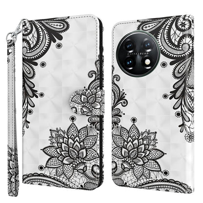 3D Painting Pattern TPU + PU Leather Phone Case, For Motorola Moto G73, For OnePlus 11