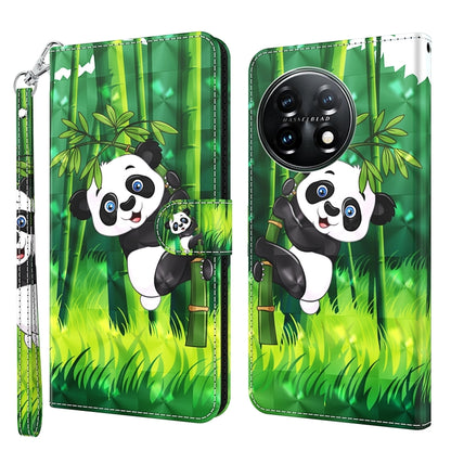 3D Painting Pattern TPU + PU Leather Phone Case, For Motorola Moto G73, For OnePlus 11