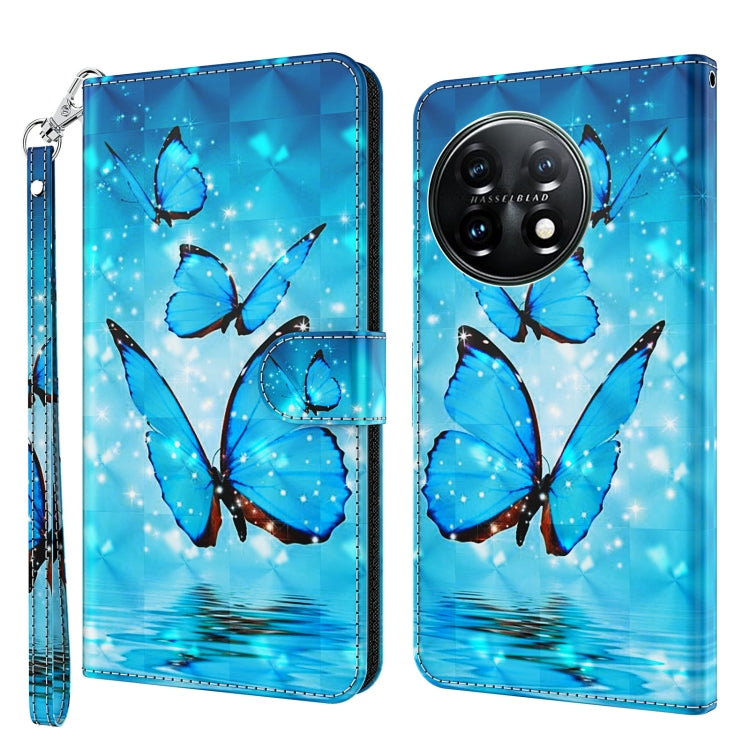 3D Painting Pattern TPU + PU Leather Phone Case, For Motorola Moto G73, For OnePlus 11
