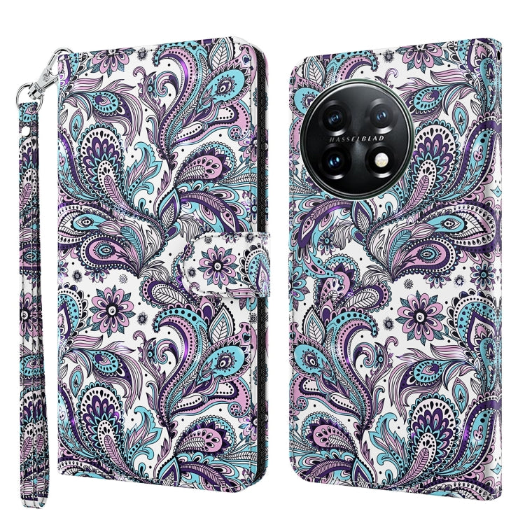 3D Painting Pattern TPU + PU Leather Phone Case, For Motorola Moto G73, For OnePlus 11