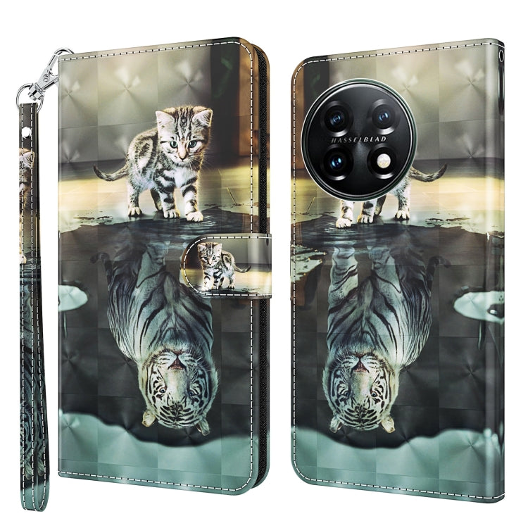 3D Painting Pattern TPU + PU Leather Phone Case, For Motorola Moto G73, For OnePlus 11