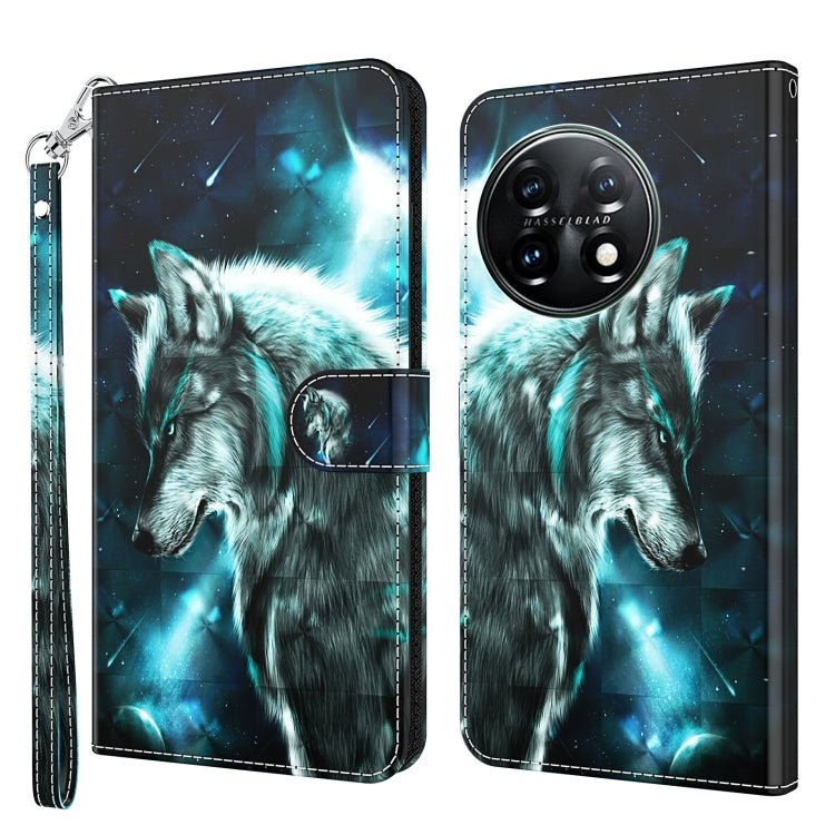 3D Painting Pattern TPU + PU Leather Phone Case, For Motorola Moto G73, For OnePlus 11