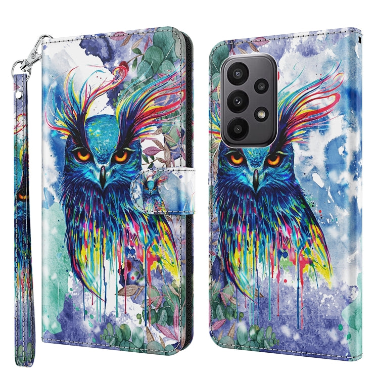 3D Painting Pattern TPU + PU Leather Phone Case, For Samsung Galaxy A24, For Samsung Galaxy A34 5G