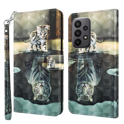 3D Painting Pattern TPU + PU Leather Phone Case, For Samsung Galaxy A24, For Samsung Galaxy A34 5G