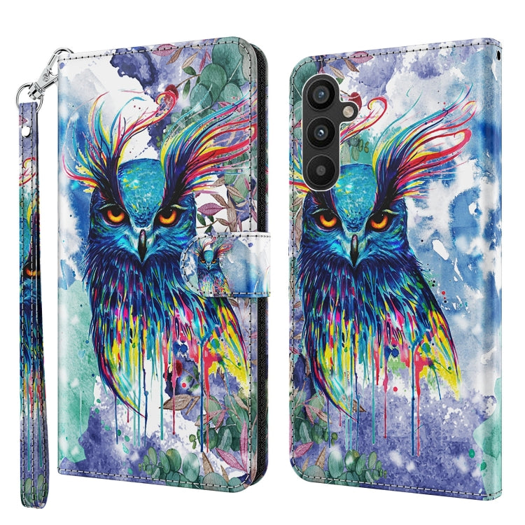 3D Painting Pattern TPU + PU Leather Phone Case, For Samsung Galaxy A24, For Samsung Galaxy A34 5G