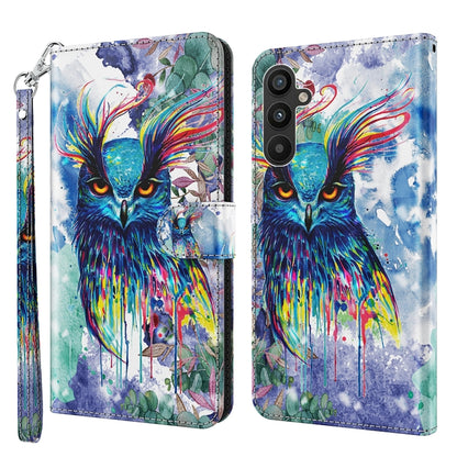 3D Painting Pattern TPU + PU Leather Phone Case, For Samsung Galaxy A24, For Samsung Galaxy A34 5G