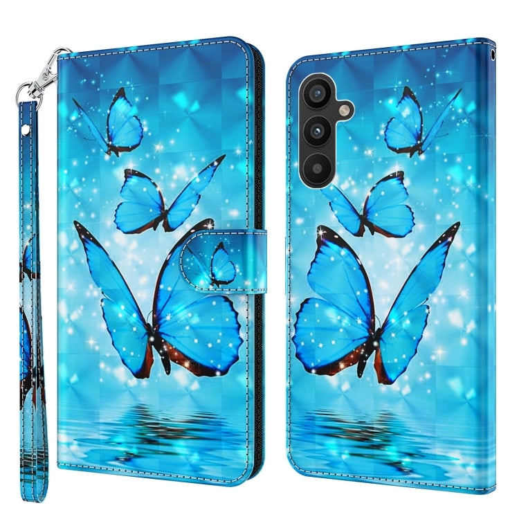 3D Painting Pattern TPU + PU Leather Phone Case, For Samsung Galaxy A24, For Samsung Galaxy A34 5G