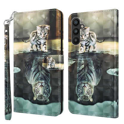 3D Painting Pattern TPU + PU Leather Phone Case, For Samsung Galaxy A24, For Samsung Galaxy A34 5G