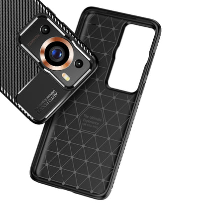 Carbon Fiber Texture Shockproof TPU Phone Case, For Huawei P60, For Huawei P60 Pro, For OnePlus Ace 2V