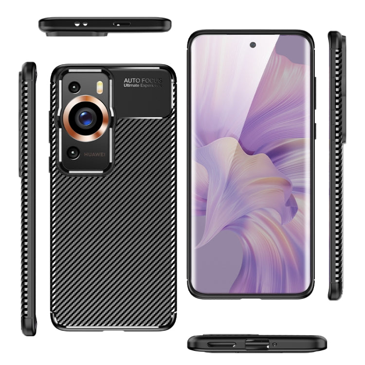 Carbon Fiber Texture Shockproof TPU Phone Case, For Huawei P60, For Huawei P60 Pro, For OnePlus Ace 2V