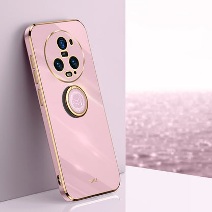 XINLI Straight Edge 6D Electroplate TPU Phone Case with Ring Holder, For Honor Magic5 5G, For Honor Magic5 Pro 5G, For Honor X7a 2023