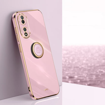 XINLI Straight Edge 6D Electroplate TPU Phone Case with Ring Holder, For OPPO Reno8 T 5G, For vivo Y100, For Samsung Galaxy A24 4G
