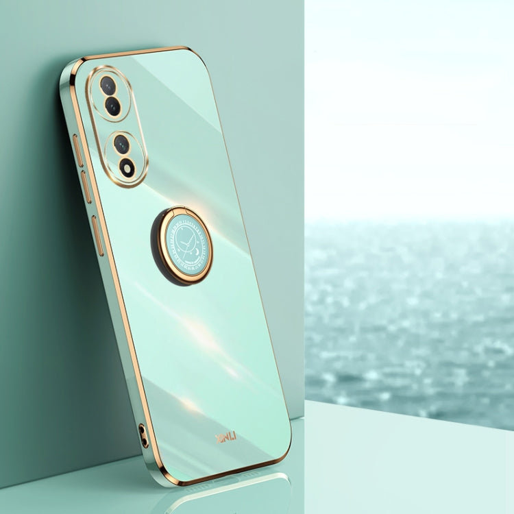 XINLI Straight Edge 6D Electroplate TPU Phone Case with Ring Holder, For OPPO Reno8 T 5G, For vivo Y100, For Samsung Galaxy A24 4G