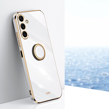 XINLI Straight Edge 6D Electroplate TPU Phone Case with Ring Holder, For OPPO Reno8 T 5G, For vivo Y100, For Samsung Galaxy A24 4G