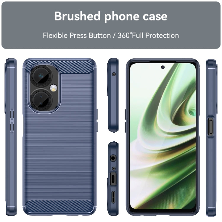 Brushed Texture Carbon Fiber TPU Phone Case, For OnePlus Nord CE 3, For OnePlus Ace 2V, For OnePlus 11R 5G