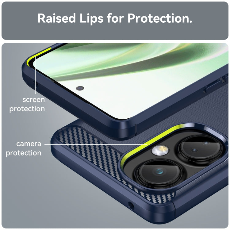 Brushed Texture Carbon Fiber TPU Phone Case, For OnePlus Nord CE 3, For OnePlus Ace 2V, For OnePlus 11R 5G