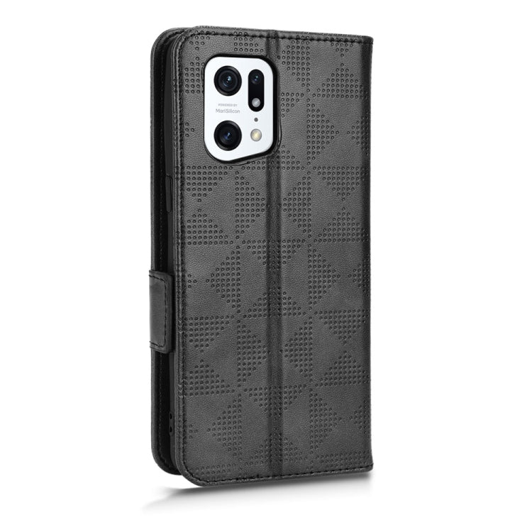 Symmetrical Triangle Leather Phone Case, For OPPO Find X5 Pro, For OPPO A17, For OPPO A55s 5G, For OPPO A57 5G / A77 5G