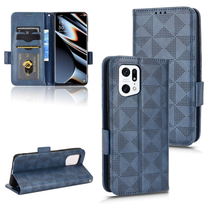 Symmetrical Triangle Leather Phone Case, For OPPO Find X5 Pro, For OPPO A17, For OPPO A55s 5G, For OPPO A57 5G / A77 5G