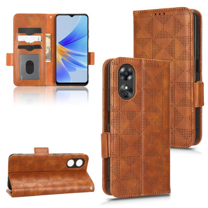Symmetrical Triangle Leather Phone Case, For OPPO Find X5 Pro, For OPPO A17, For OPPO A55s 5G, For OPPO A57 5G / A77 5G